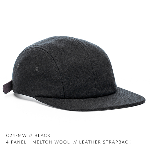 C24-MW // 4 PANEL - MELTON WOOL // Custom Strapback — CAPTUER HEADWEAR